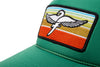 Fairdale Swan Trucker Hat (Kelly Green w/ Sunrise Patch)