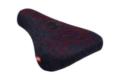 Odyssey Big Stitch Fat Seat (Denim with Red Embroidery)