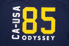 Odyssey Import Tee (Navy with Mustard Ink)